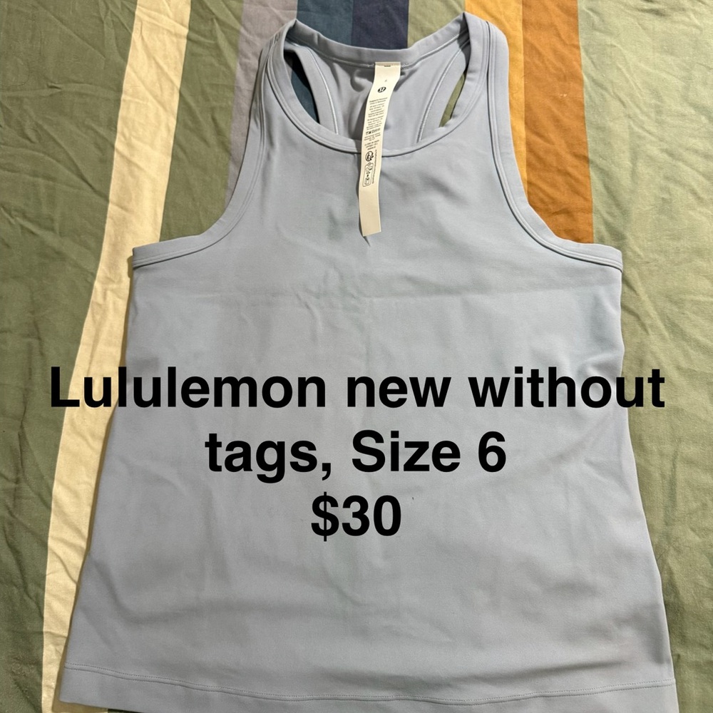 lululemon athletica Women's Light Blue Tank Top